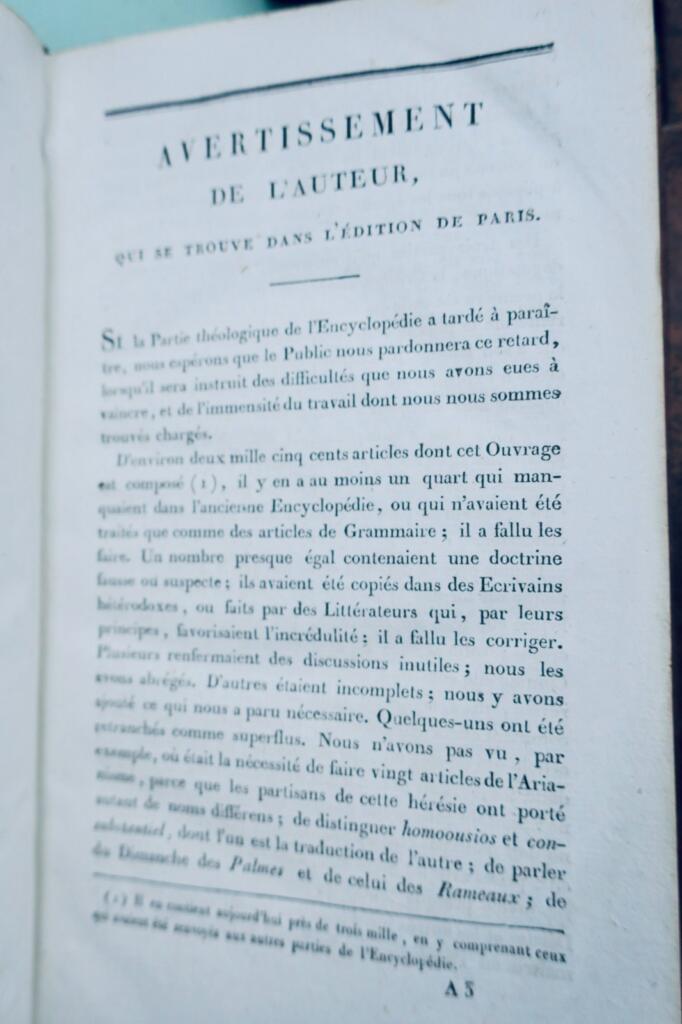 Dictionary of theology. Extract from the Encyclopédie méthodique 1819