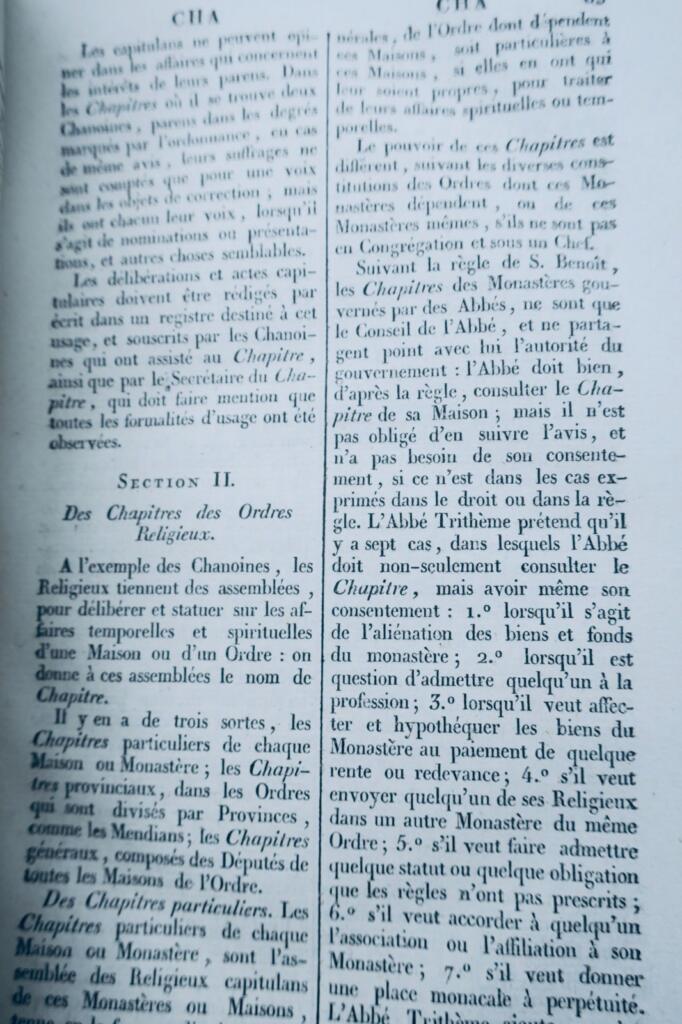 Dictionary of theology. Extract from the Encyclopédie méthodique 1819
