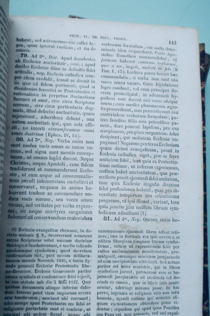 Theologie PRAELECTIONES THEOLOGICAE Quas In Collegio Romano 1856