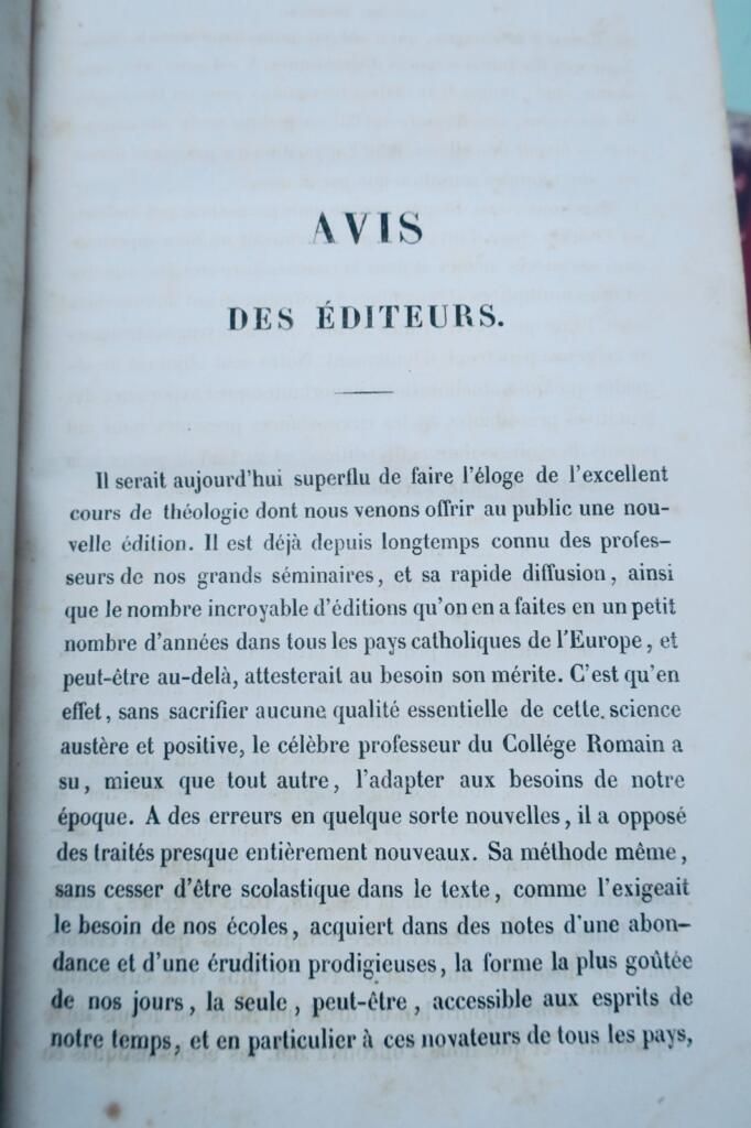 Theologie PRAELECTIONES THEOLOGICAE Quas In Collegio Romano 1856