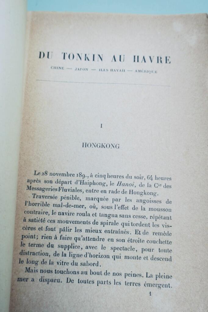 Albrey. Tonkin au Havre. Chine - Japon - Iles Hawaï - Amérique 1898