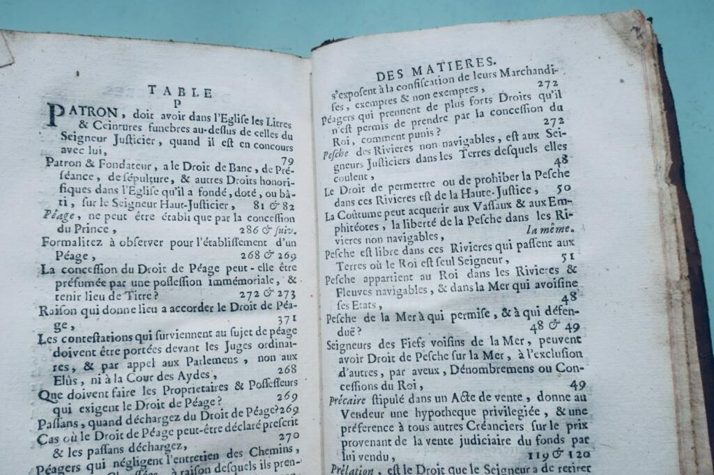 TRAITÉ DES DROITS SEIGNEURIAUX ET DES MATIÈRES FÉODALES 1745