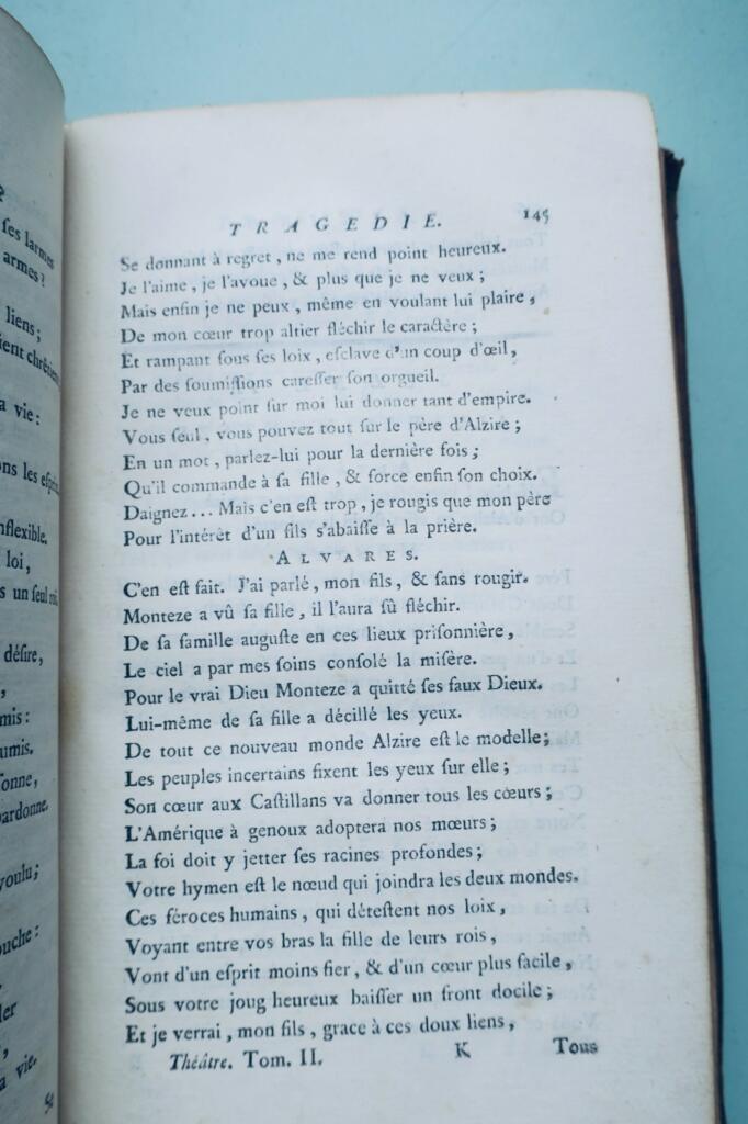 VOLTAIRE. Zayre, Tragedie , Merope, le fanatisme ou Mahomet, Samson 1764