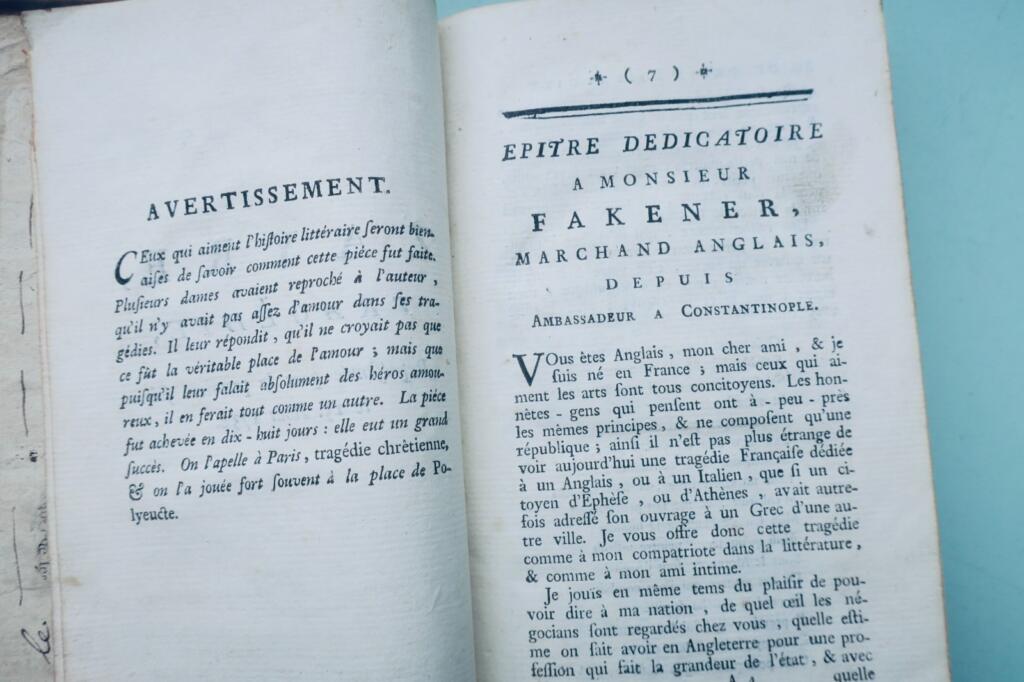 VOLTAIRE. Zayre, Tragedie , Merope, le fanatisme ou Mahomet, Samson 1764