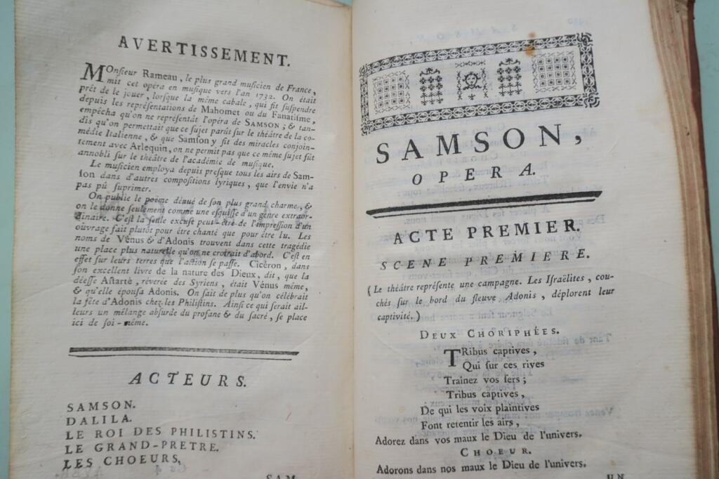 VOLTAIRE. Zayre, Tragedie , Merope, le fanatisme ou Mahomet, Samson 1764