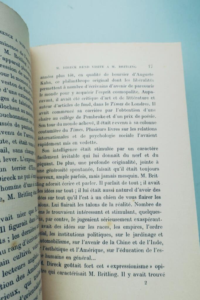 WELLS Mr. BRITLING COMMENCE A VOIR CLAIR 1917