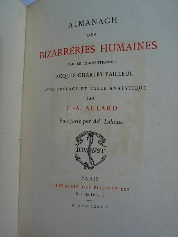 ALMANACH DES BIZARRERIES HUMAINES 1889 – Image 8