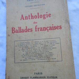 ANTHOLOGIE DES BALLADES FRANCAISES + dédicace
