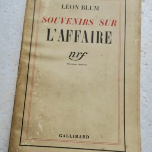 BLUM (Léon).- Souvenirs sur l'affaire 1935 EO