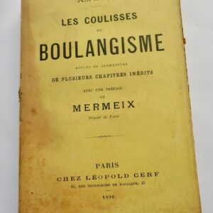 BOULANGER Les coulisses du boulangisme 1890