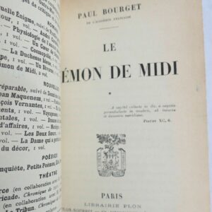 BOURGET Le démon de midi
