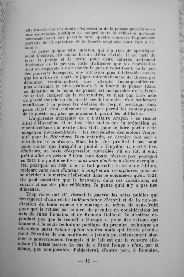 BRETON Misère de la poésie "L'Affaire Aragon" devant l'opinion publique 1932 – Image 6
