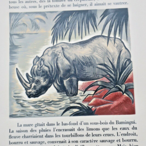 Bêtes de la brousse. Illustrations d’André Collot gravées sur bois + aquarelle