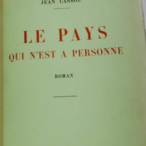 CASSOU  Le pays qui n'est à personne EO sur Alfa