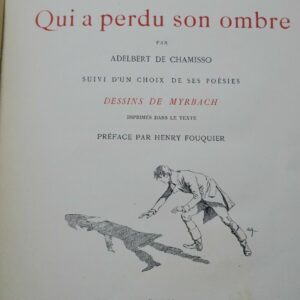 CHAMISSO  Schlémihl ou l'homme qui a perdu son ombre 1887