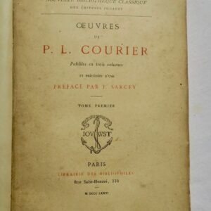 Courier Librairie des Bibliophiles 1876