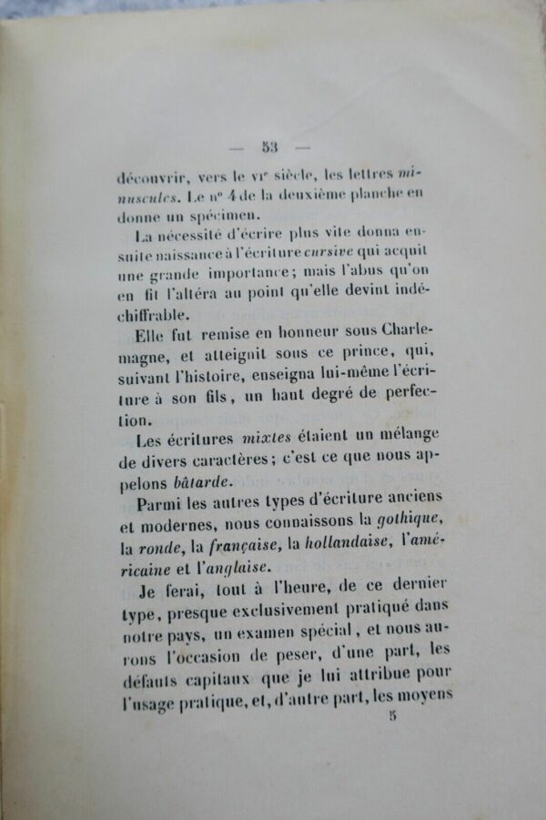 Ecriture HISTORIQUE DE L'ART D'ECRIRE 1857 – Image 4