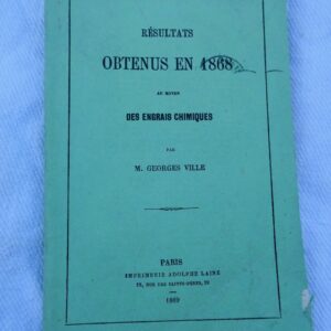 Engrais  Résultats obtenus en 1868 au moyen des engrais chimiques