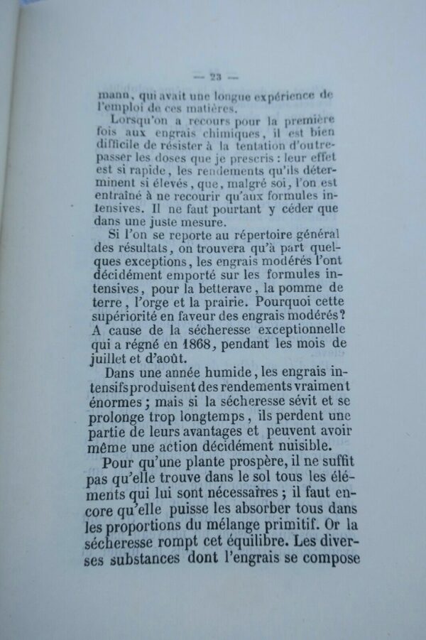 Engrais  Résultats obtenus en 1868 au moyen des engrais chimiques – Image 6