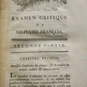 Examen critique du militaire françois 1781