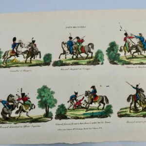 Gravure sur acier rehaussée en couleurs  42,5 x 26 cm