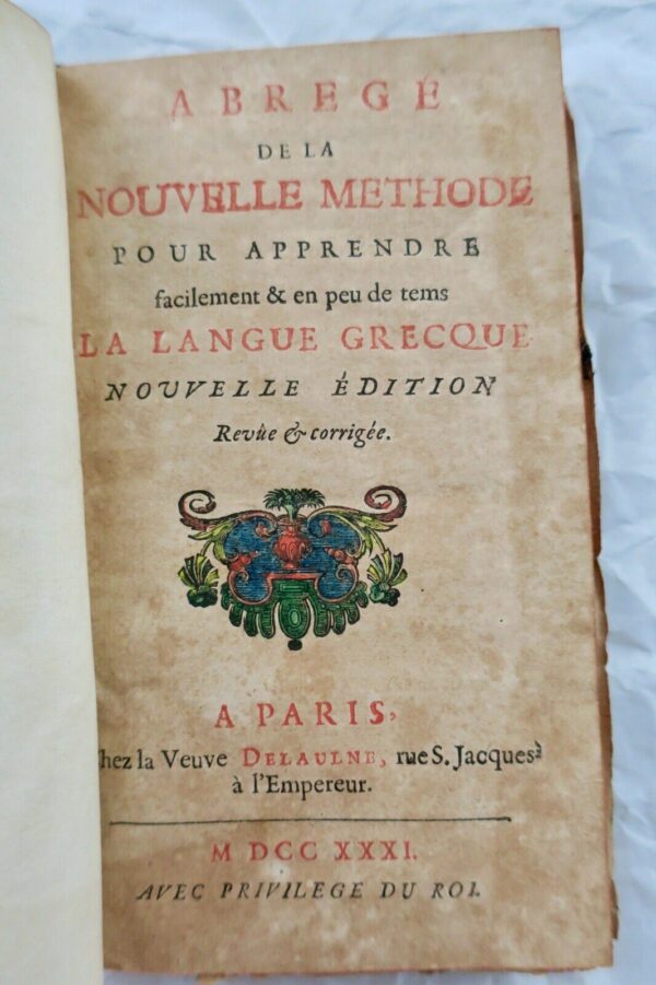 Grecque Nouvelle Méthode pour Apprendre facilement.. langue grecque 1731 – Image 3