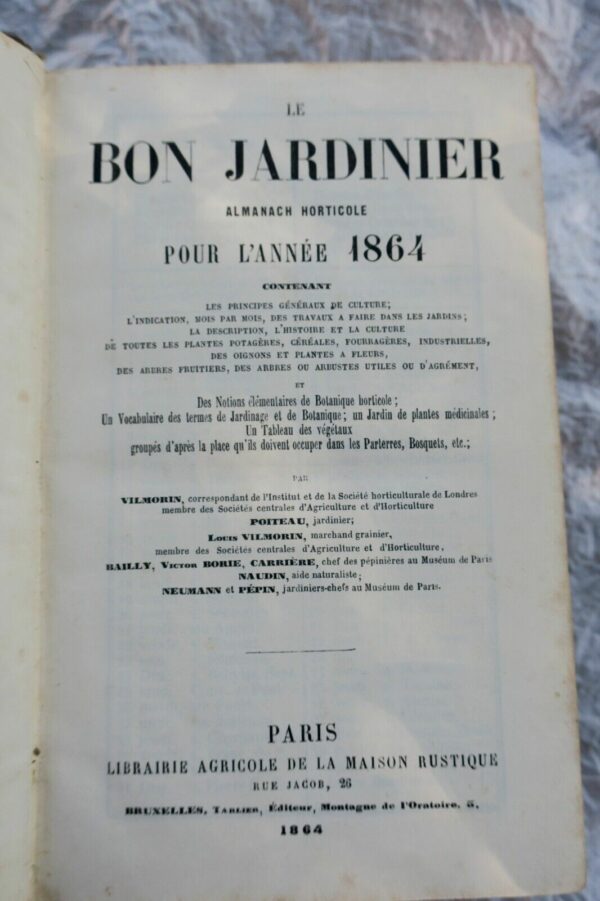 JARDIN bon jardinier. Almanach agricole pour l'année 1864 – Image 3