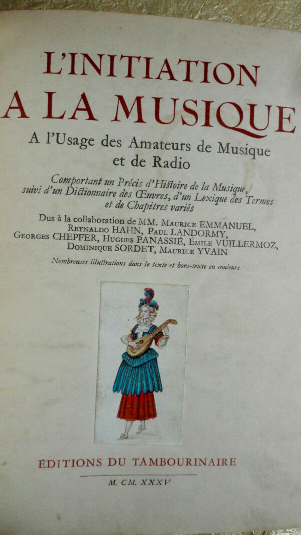 L'Initiation à la musique à l'usage des amateurs de musique 1935 – Image 6