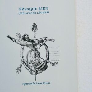 Lacomblez Jacques Presque rien (mélanges légers) Missir