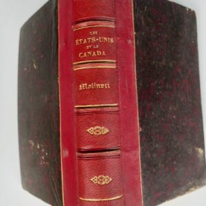 MOLINARI Lettres sur les Etats-unis et le Canada 1876