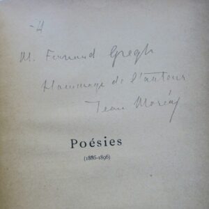MOREAS Poésies Le Pélerin passionné. Enone au clair visage...+ envoi