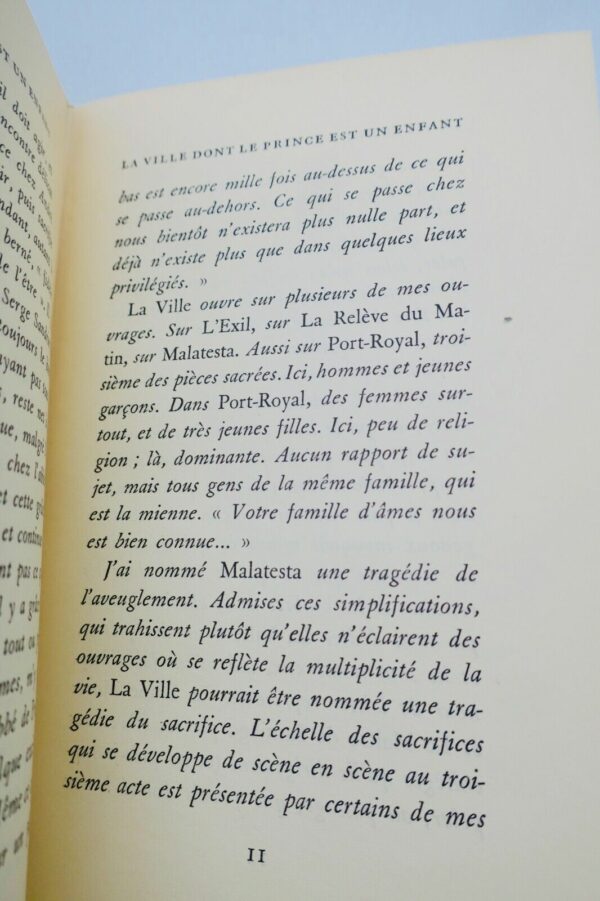 Montherlant (Henry de) La Ville dont le Prince est un Enfant BONET – Image 7