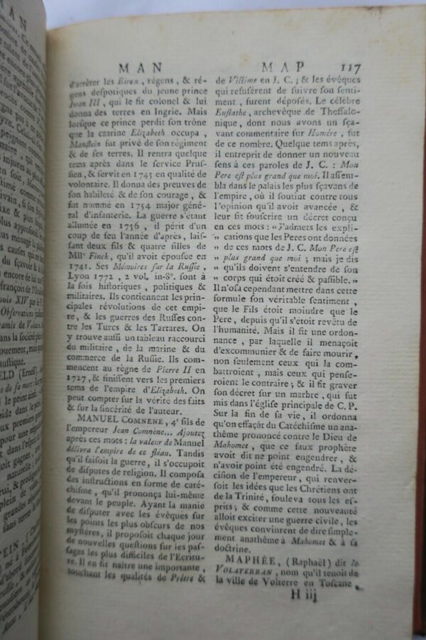 Nouveau dictionnaire historique, ou histoire abrégée de tous les hommes 1786 – Image 7