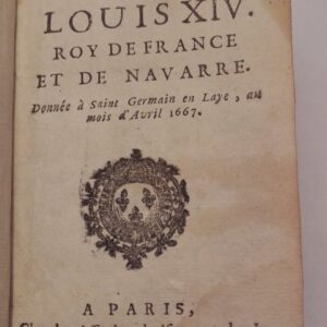 Ordonnance de louis XIV roy de France et de Navarre x 4 1726