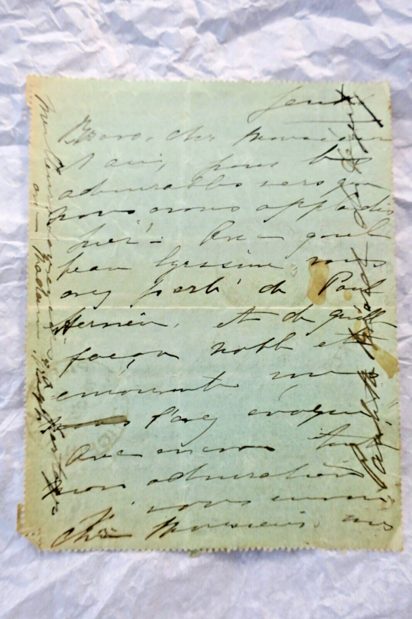 PAUL HERVIEU lettres & cartes autographes manuscrites & signées – Image 9
