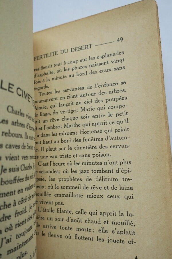 PLISNIER Charles Fertilité du désert  + dédicace – Image 4