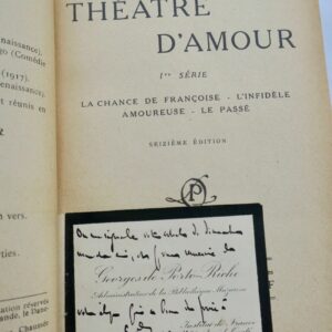 PORTO-RICHE Théâtre d'amour  DÉDICACE