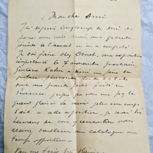 Picart Ledoux lettre manuscrite autographe signée