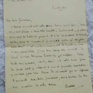 Pierre Brossolette lettre autographe manuscrite & signée