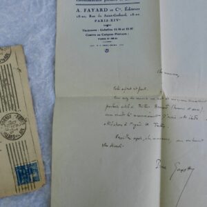 Pierre Gaxotte lettre autographe signée