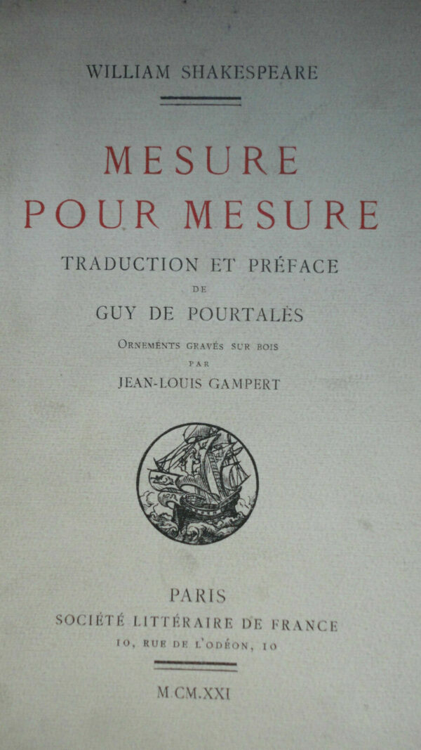 SHAKESPEARE Mesure pour mesure ILLUSTRE par Gambert – Image 3