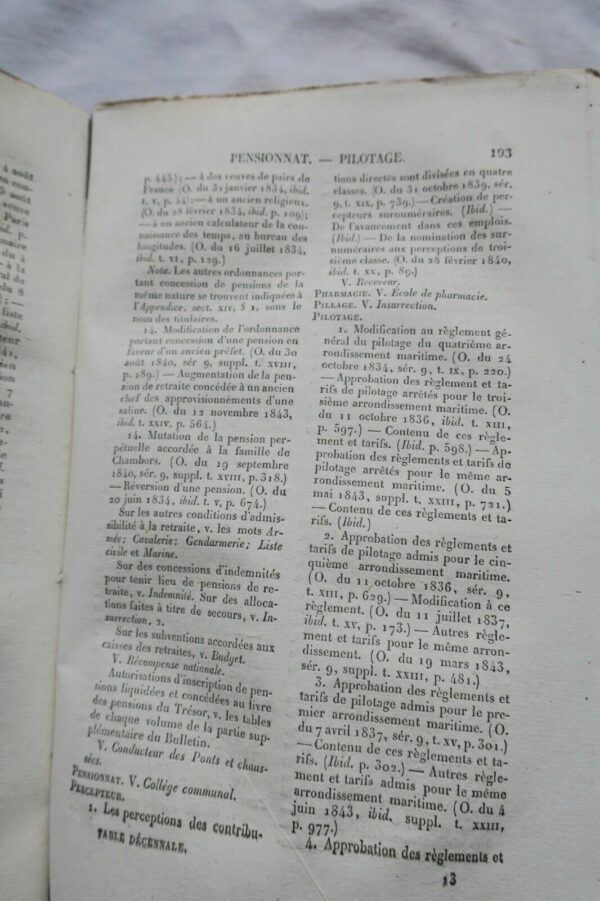 Table Décennale du Bulletin des Lois 1834-1844 – Image 4