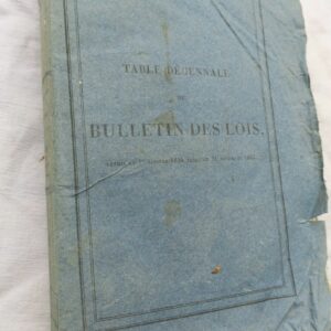 Table Décennale du Bulletin des Lois 1834-1844