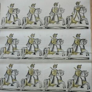 Turquie cavalerie infanterie, aquarellé