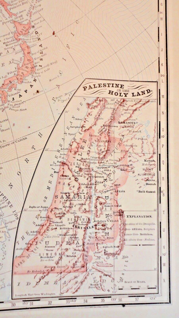 USA New Indexed Family Atlas of the United States 1884
