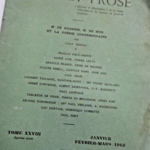 Vers et prose N°28 de la 7ème année - 1912
