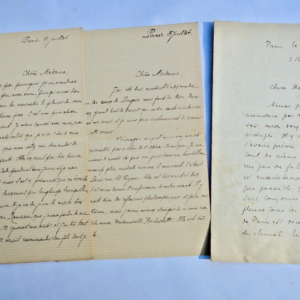 Victor Brochard 3 belles lettres autographes signées