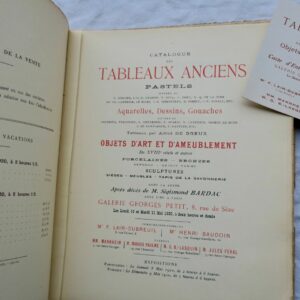collection Sigismond Bardac Catalogue des Tableaux anciens, Pastels 1920