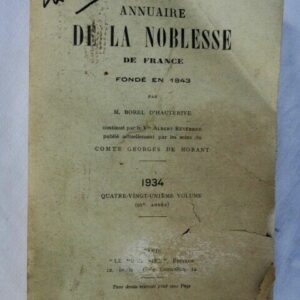 nobiliaire annuaire de la noblesse 1934