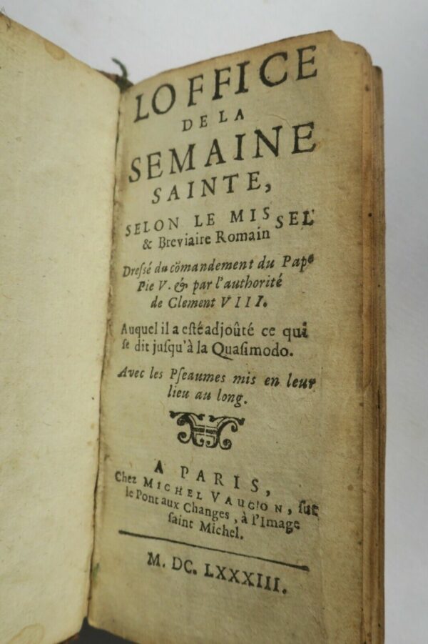 office de la semaine Sainte 1683  60 x 115 mm. – Image 4